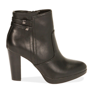 Ankle boots neri, tacco 10 cm