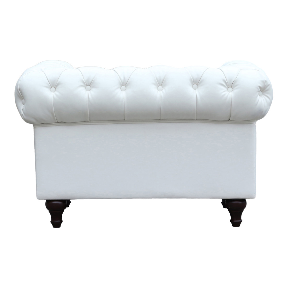 Fauteuil Chesterfield "Aliza" - 111 x 82 x 70 cm - Blanc