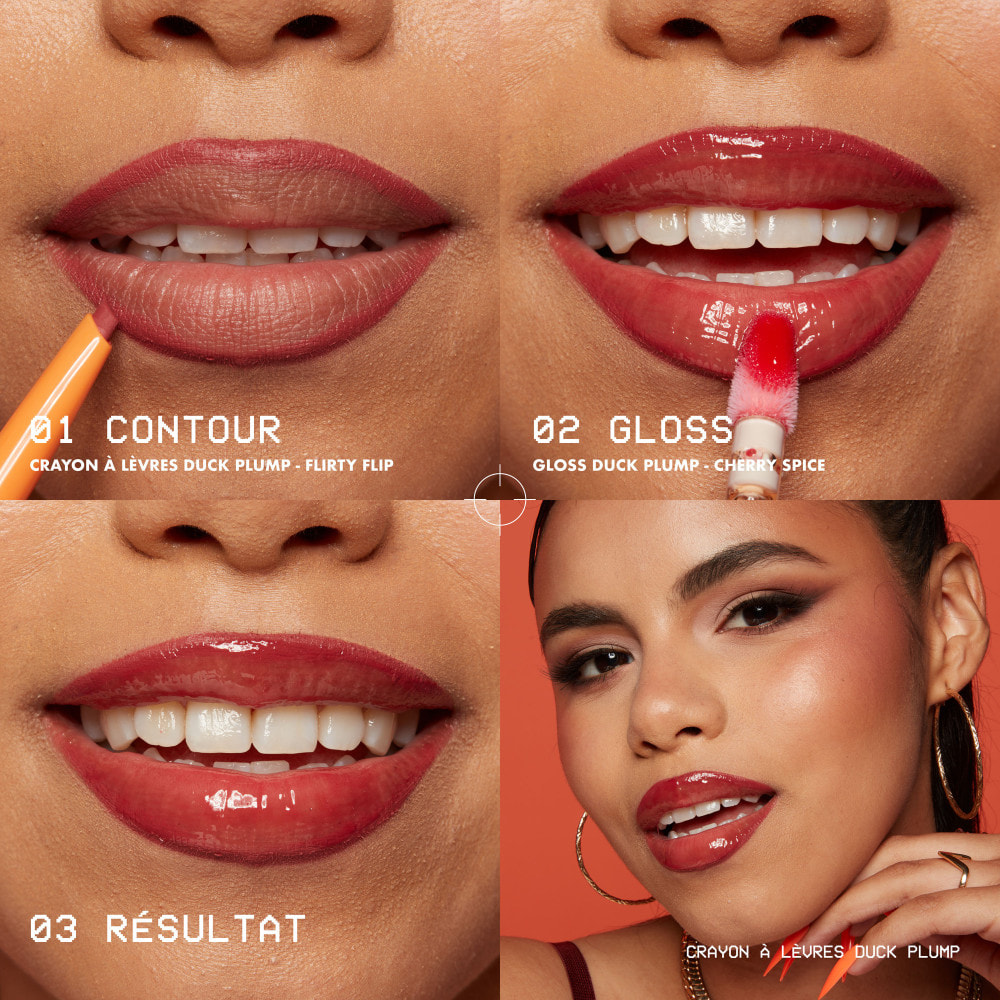 NYX Professional Makeup Duck Plump Plumping Lip Liner, crayon à lèvres, jusqu'à 10h de tenue, fini mat, Touch up Taupe