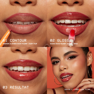 NYX Professional Makeup Duck Plump Plumping Lip Liner, crayon à lèvres, jusqu'à 10h de tenue, fini mat, Touch up Taupe