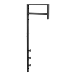 Porta abiti da parete Trento in metallo nero con barra e 3 ganci 30x82 cm
