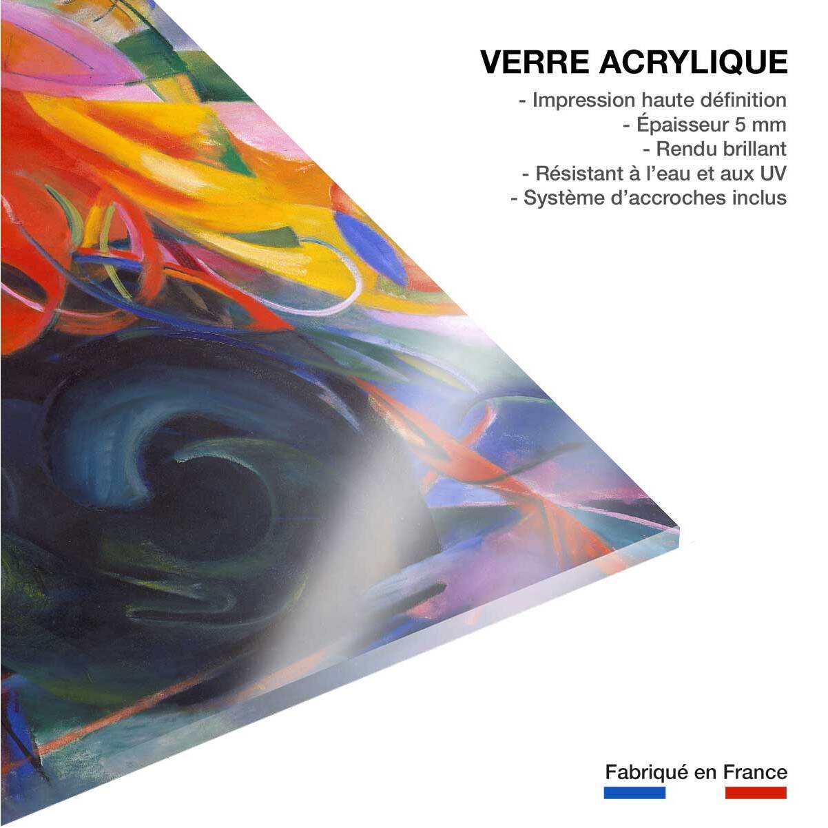 Tableau d'art classsique Fighting forms par Franz Marc Tableau plexiglas