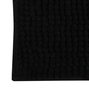 ALFOMBRA DE BAÑO CHENILLE 50X80 CM NEGRO