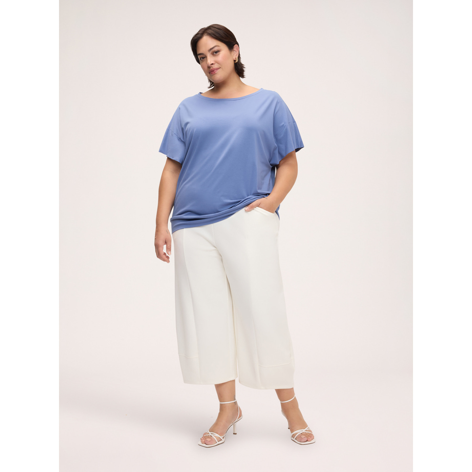 Fiorella Rubino - Camiseta de punto de viscosa - Azul