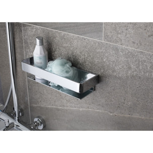 Panier de douche 30 cm en laiton massif, Chrome (SATDPOL30CH)