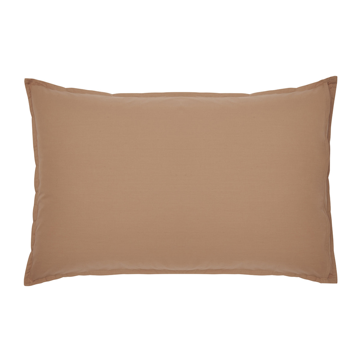 Taie d'oreiller imprimée en percale de coton, Made in France, VICHY , Beige Dune