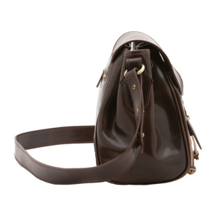 Borsa a secchiello  da donna In Vera pelle Made in Italy 24x24x14 cm