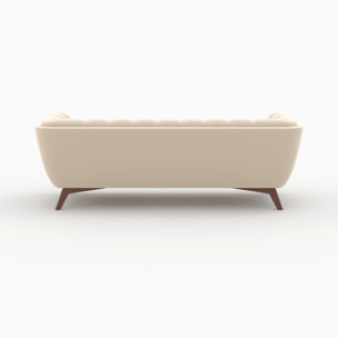 Ensemble canapés en velours beige 5 places - Mona