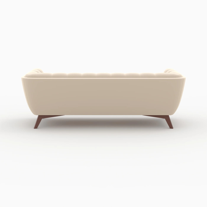 Ensemble canapés en velours beige 5 places - Mona