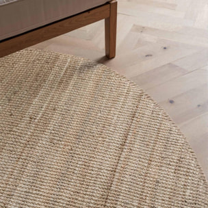 Tapis rond, forme ronde, motif uni, tissé à la main, sum