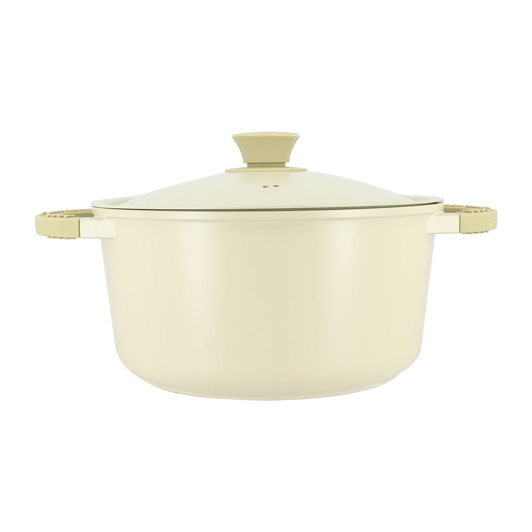 Faitout 24cm en aluminium recyclé crème - tous feux PURE