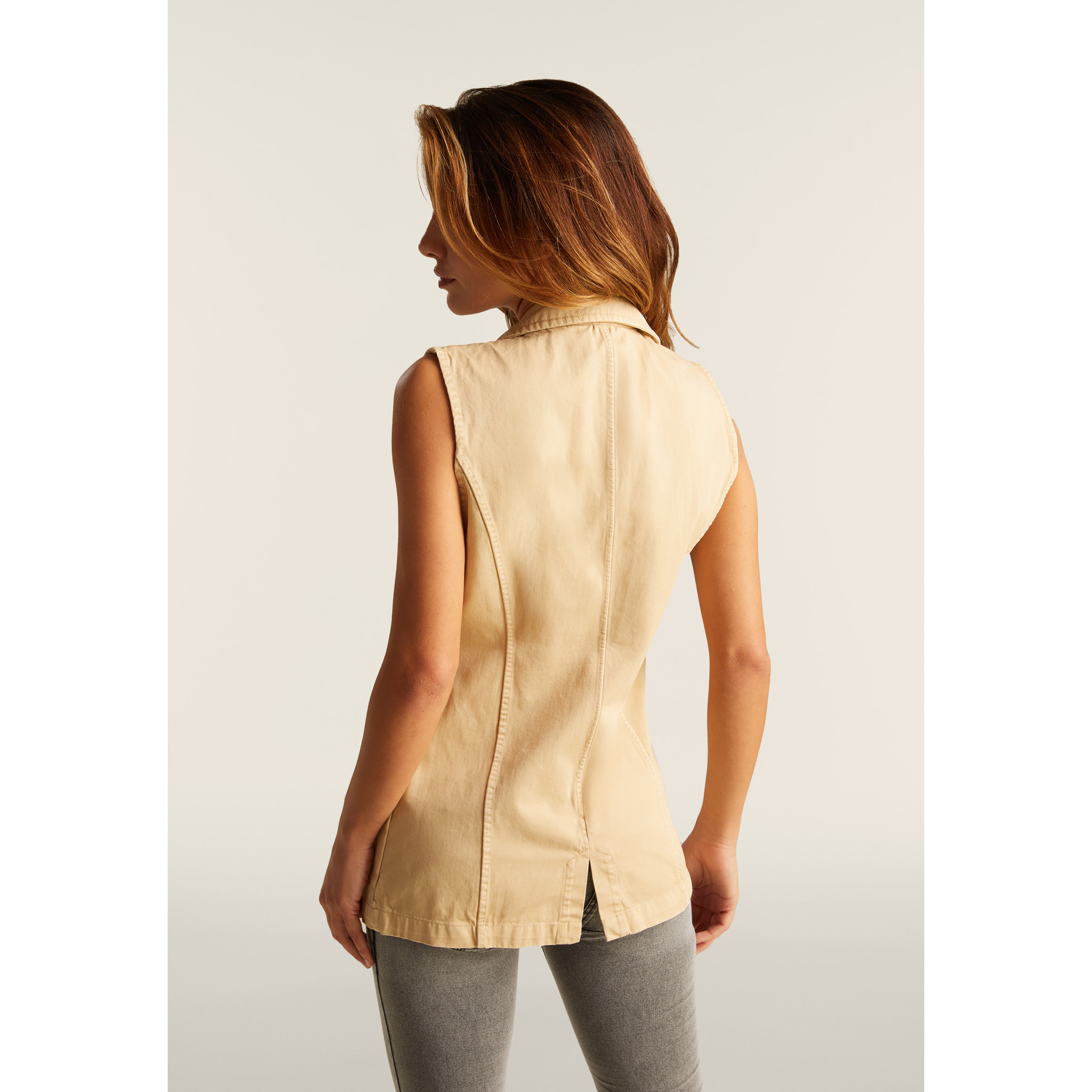 Gilet doppio petto da donna in gabardine