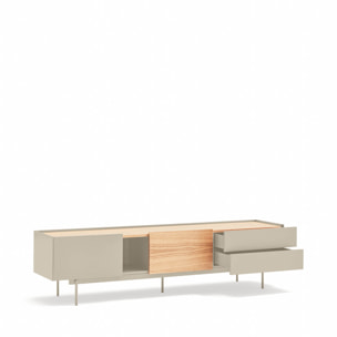 Mueble de televisión Otto 2 puertas y 2 cajones arena y roble