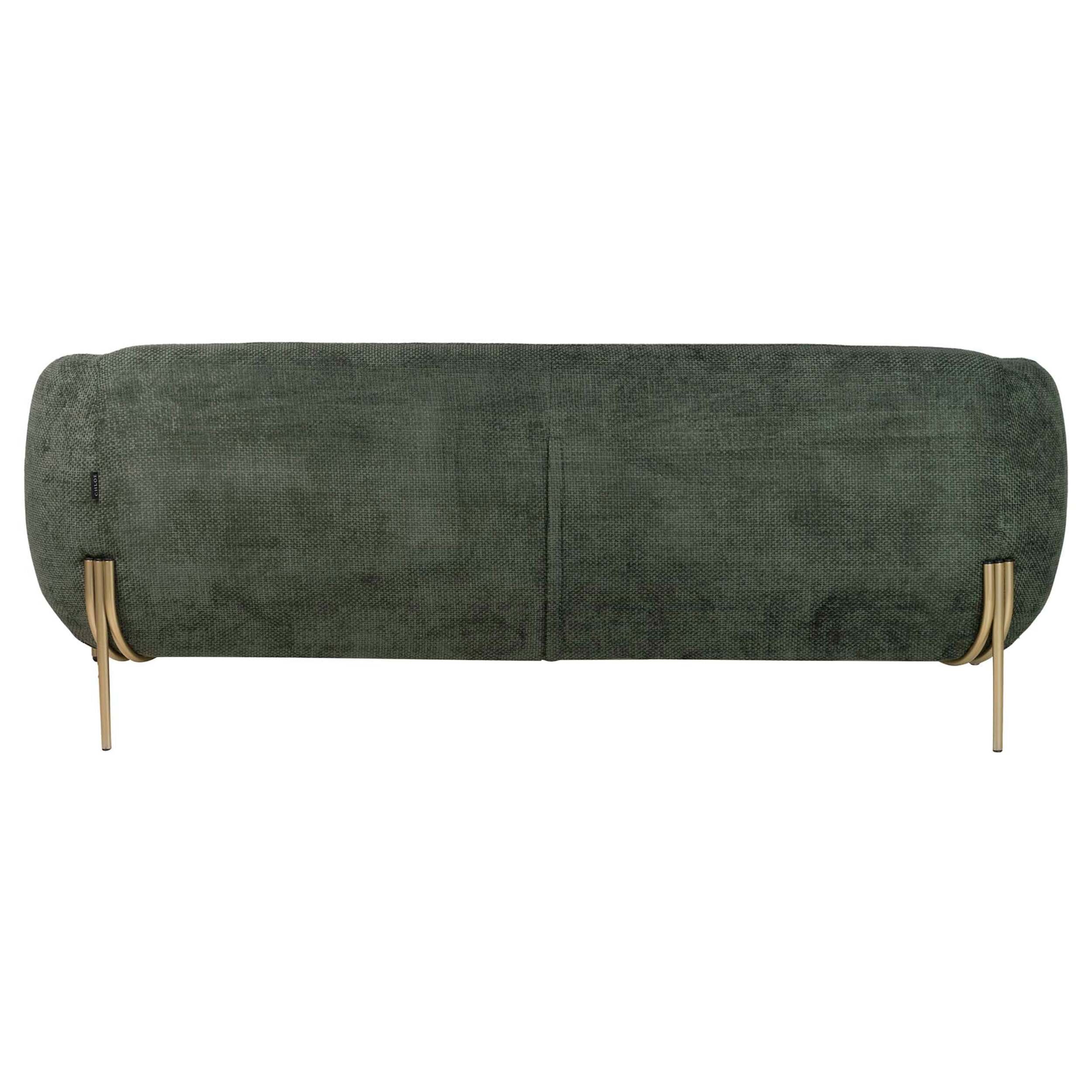 Sofa Chenilla Verde Zephyr 198x86x75 Cm