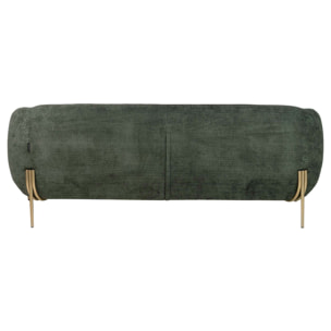 Sofa Chenilla Verde Zephyr 198x86x75 Cm