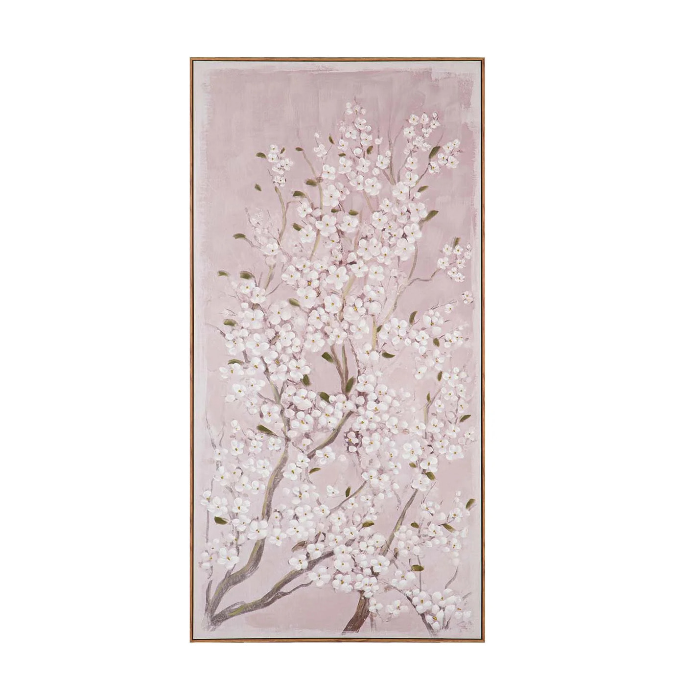 Cuadro Almendro 80% Pintado A Mano 90x4x180 Cm