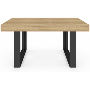 Table à manger Brixton bois et noir 160cm