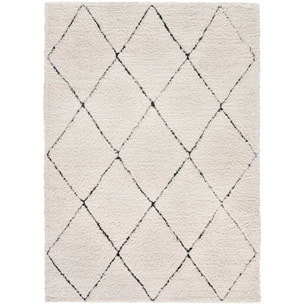 ATESA Alfombra shaggy suave estilo escandinavo crema, varias medidas disponibles