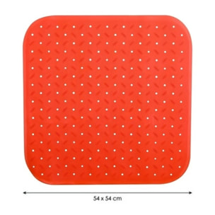 Tapis Fond de douche antidérapant Caoutchouc CLASS 54x54cm Orange MSV