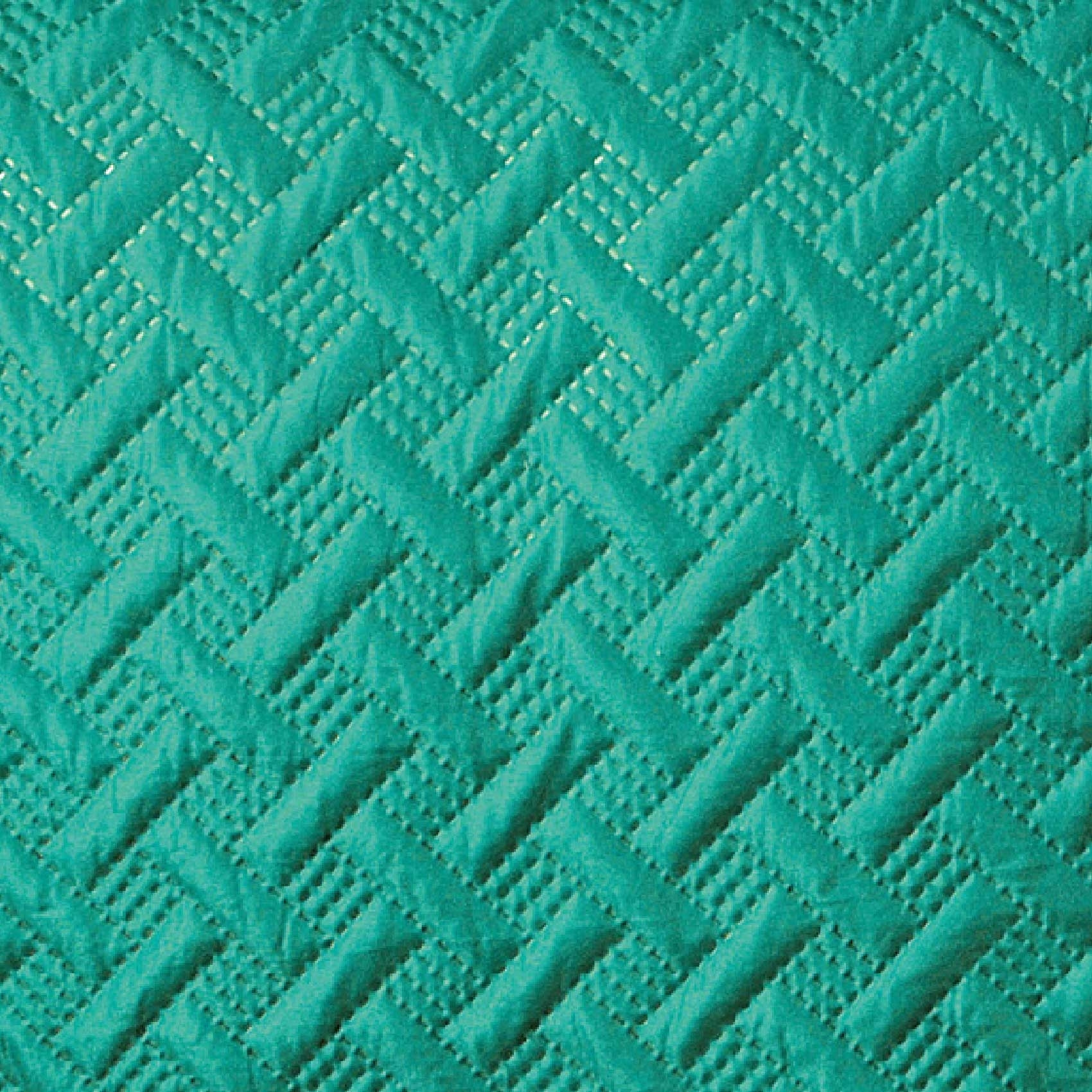 Couverture molletonné surpiquage graphique - Vert