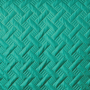 Couverture molletonné surpiquage graphique - Vert
