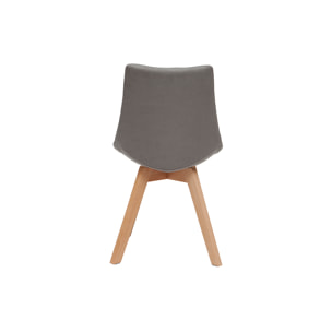 Chaises scandinaves en tissu gris et bois clair (lot de 2) MATILDE