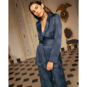Blazer de traje de mujer con fajín