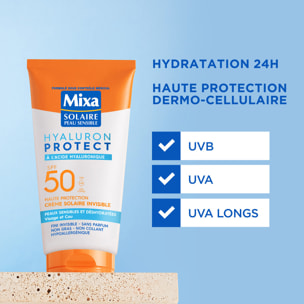 Mixa Hyaluron Protect Peaux Sensibles et Déshydratées Crème Solaire Invisible SPF50 50ml
