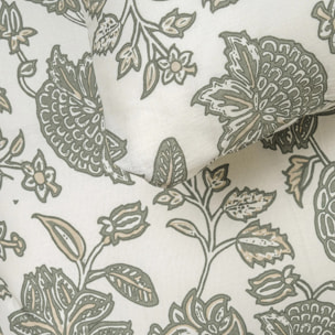 Copripiumino in cotone enelia verde secco – taupe