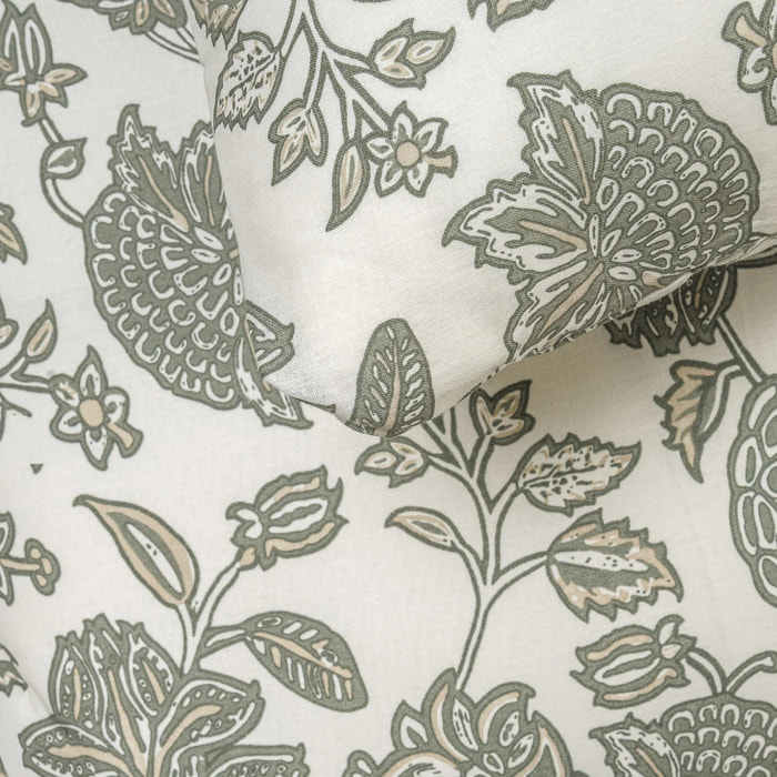 Copripiumino in cotone enelia verde secco – taupe