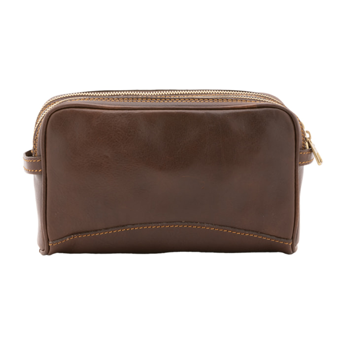 Pochette  unisex In Vera pelle Made in Italy 24x18x7 cm