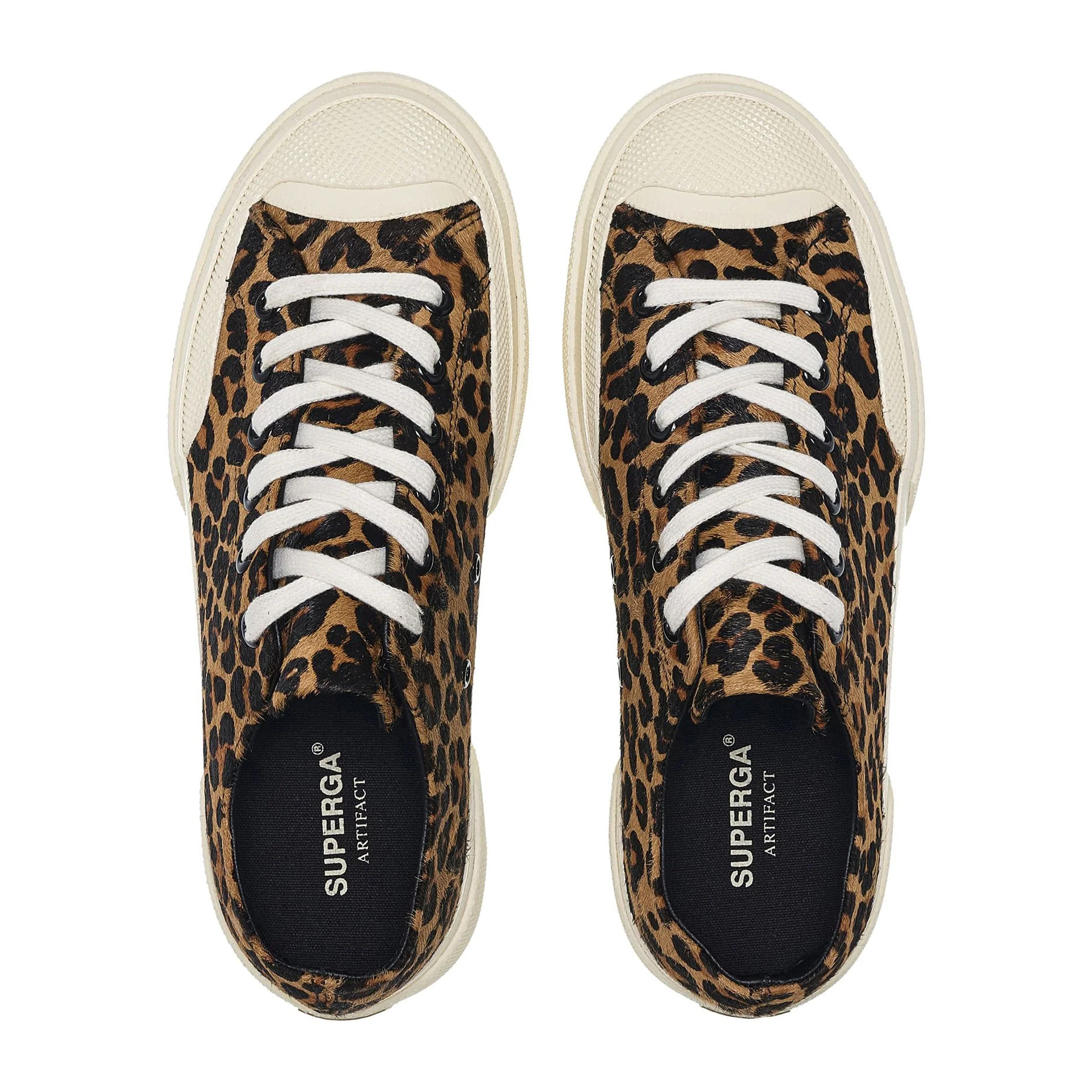 Sneakers Superga Uomo Donna Marrone 2432 Works Leopard Calfhair
