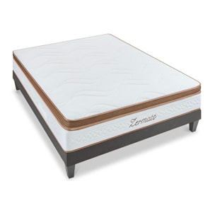 Ensemble Matelas Memoire de forme Zermatt avec sommier en bois