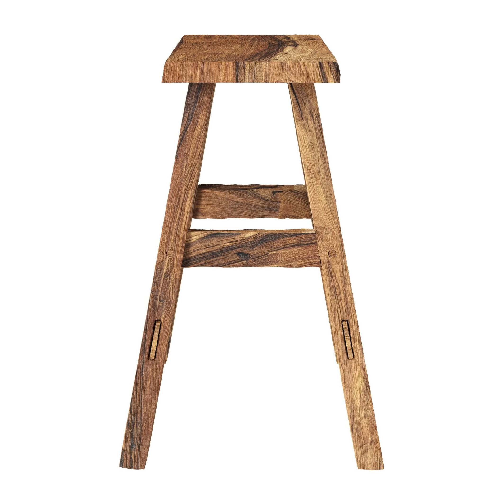 Tabouret Bob en bois de teck recyclé H45 cm