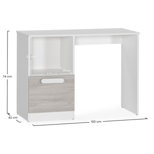 Mesa de escritorio Helen 1 puerta color Blanco