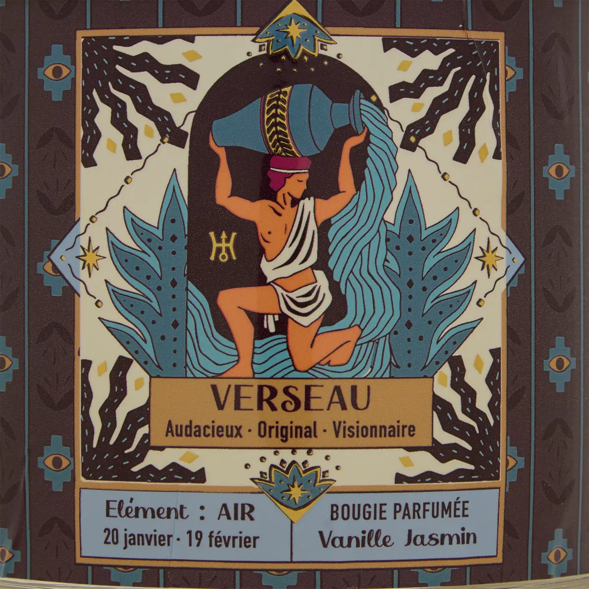 Bougie parfumée Astro 396g pot verre assorti