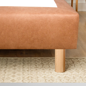 Jeu de 4 pieds de lit cylindriques | Bois Naturel | Hauteur 15 cm