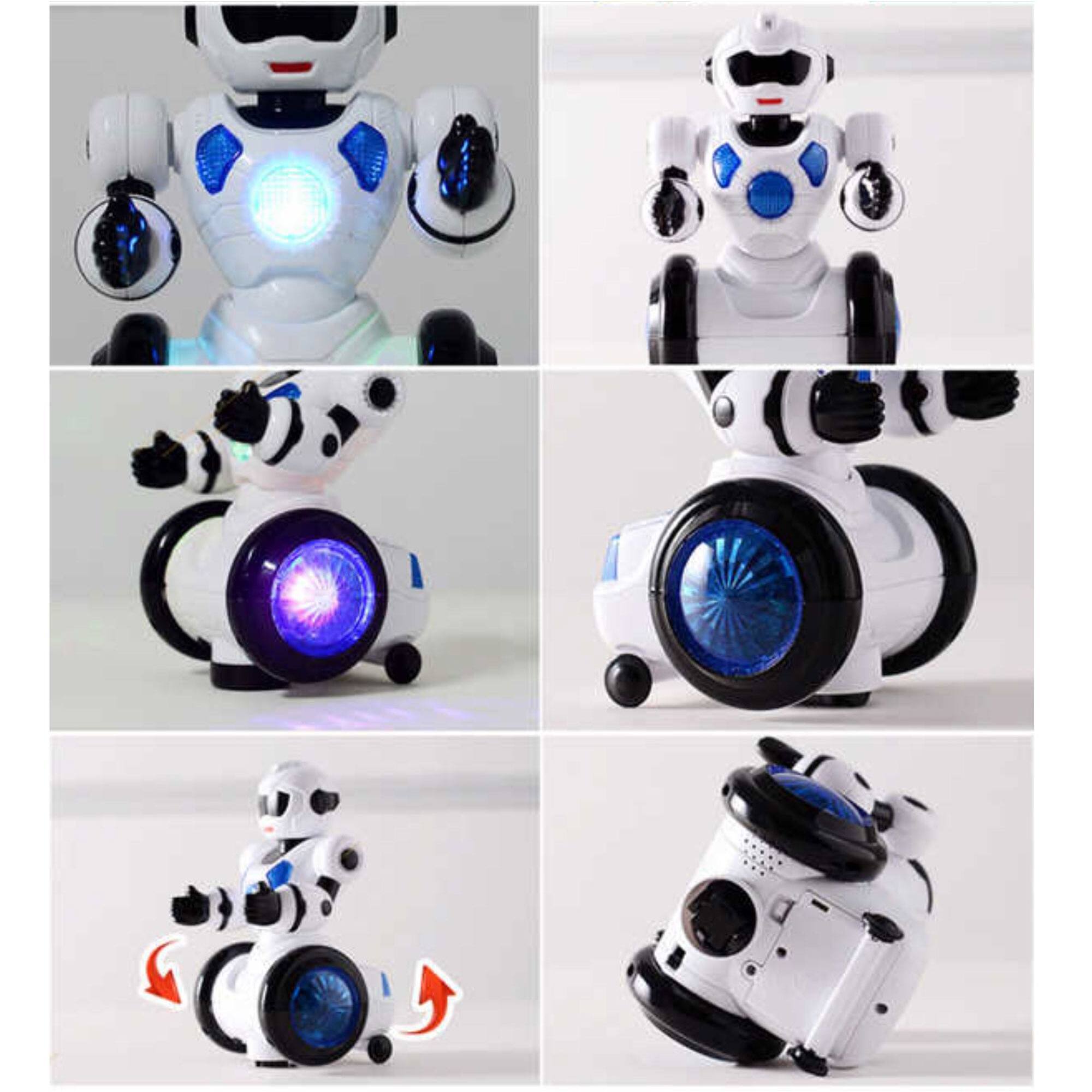 Well home robot de juguete h.22cm color blanco con sonido y luces