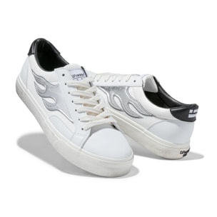 Zapatillas Bajas de Hombre Echo Flame Blanco / Plata D.Franklin