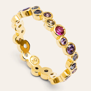 Anillo Bubbles Baño Oro