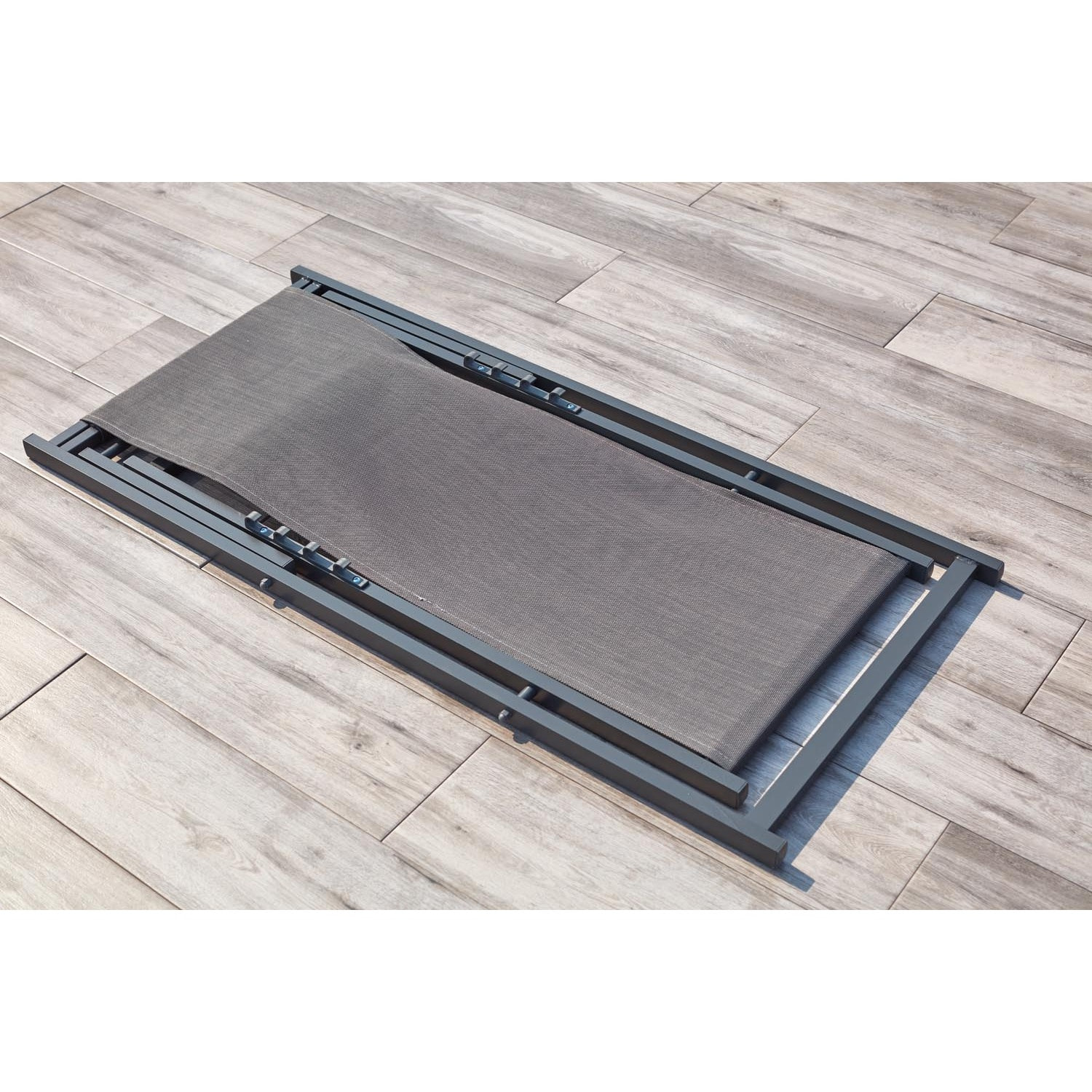 Lot de 4 transats alu gris BIDART