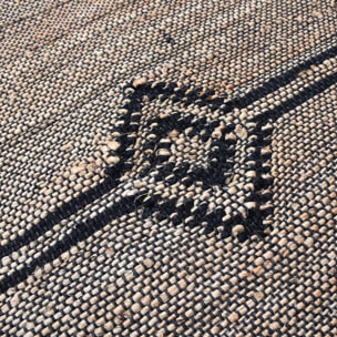 Tapis artisanal Sere, tapis kilim en jute
