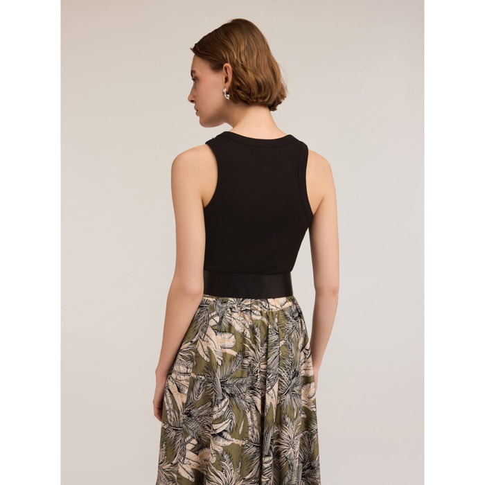 Motivi - Tank top con frange crystal - Nero