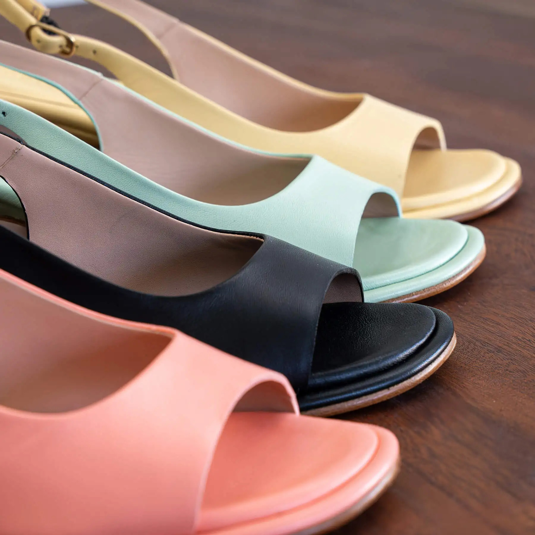 Sandalias con tacón S3165 NAPPA PASTEL GREEN/ GLERA color Pastel green