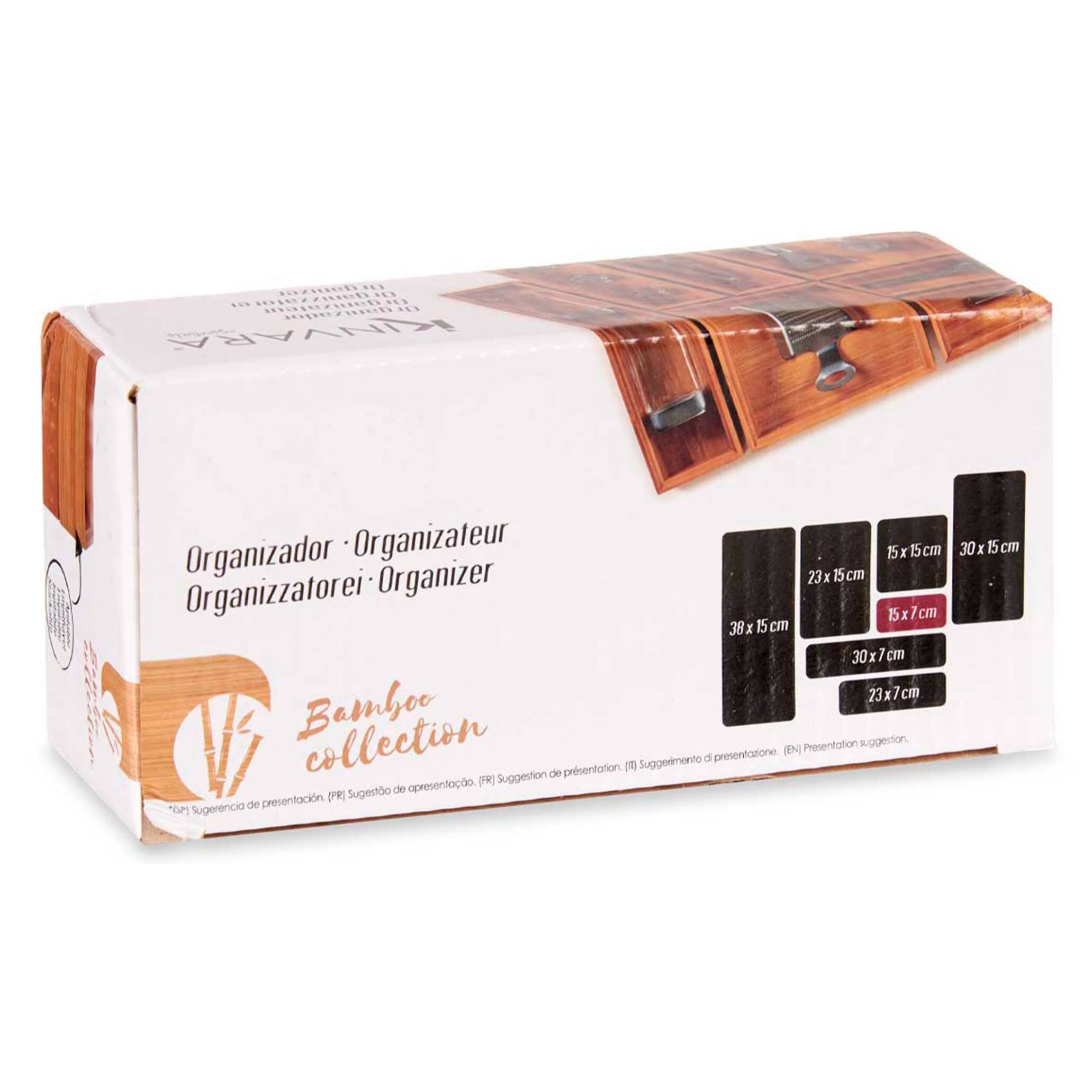 Organizador bambu apilable 15x7cm colección kinvara