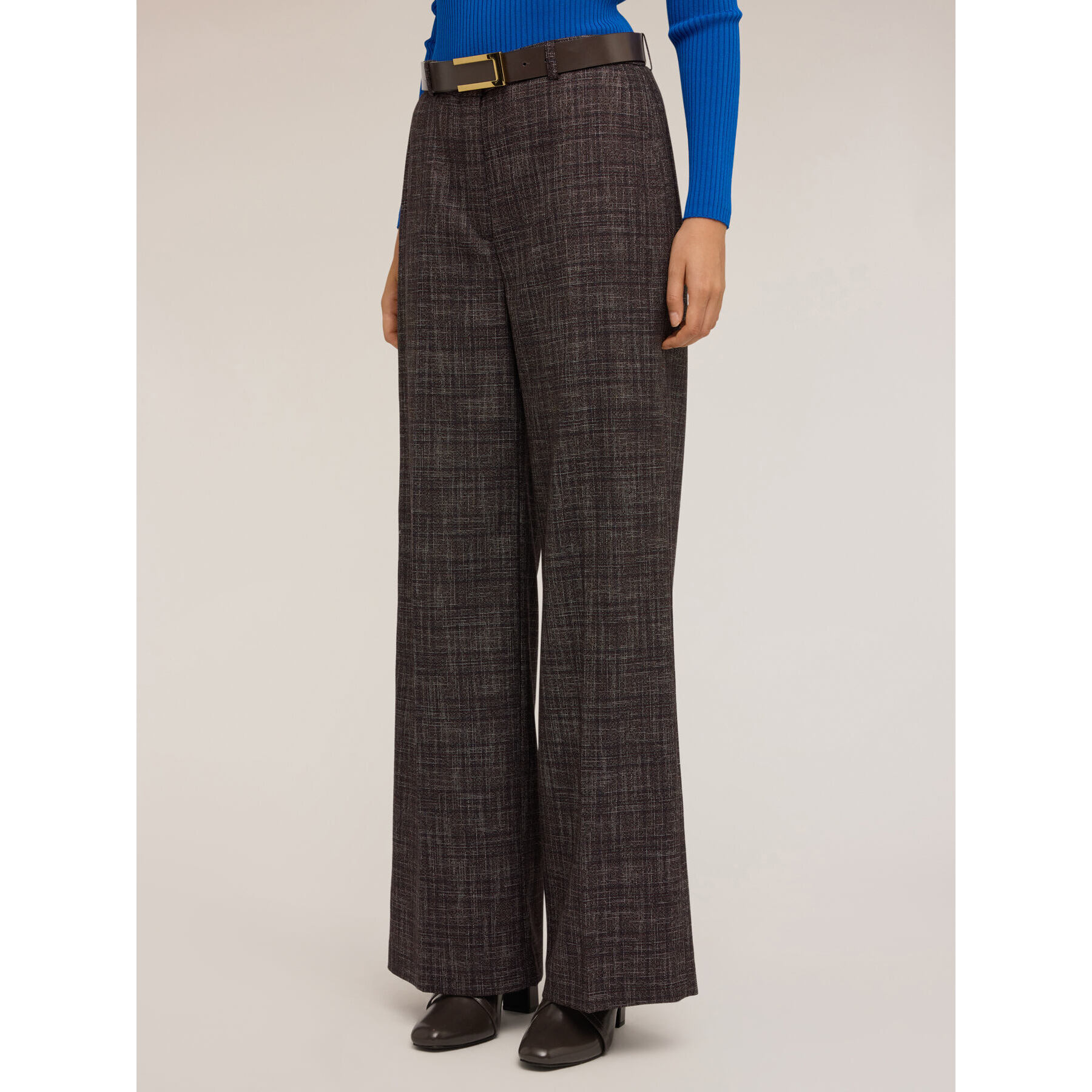 Motivi - Pantalones palazzo teñidos en hilo - Gris