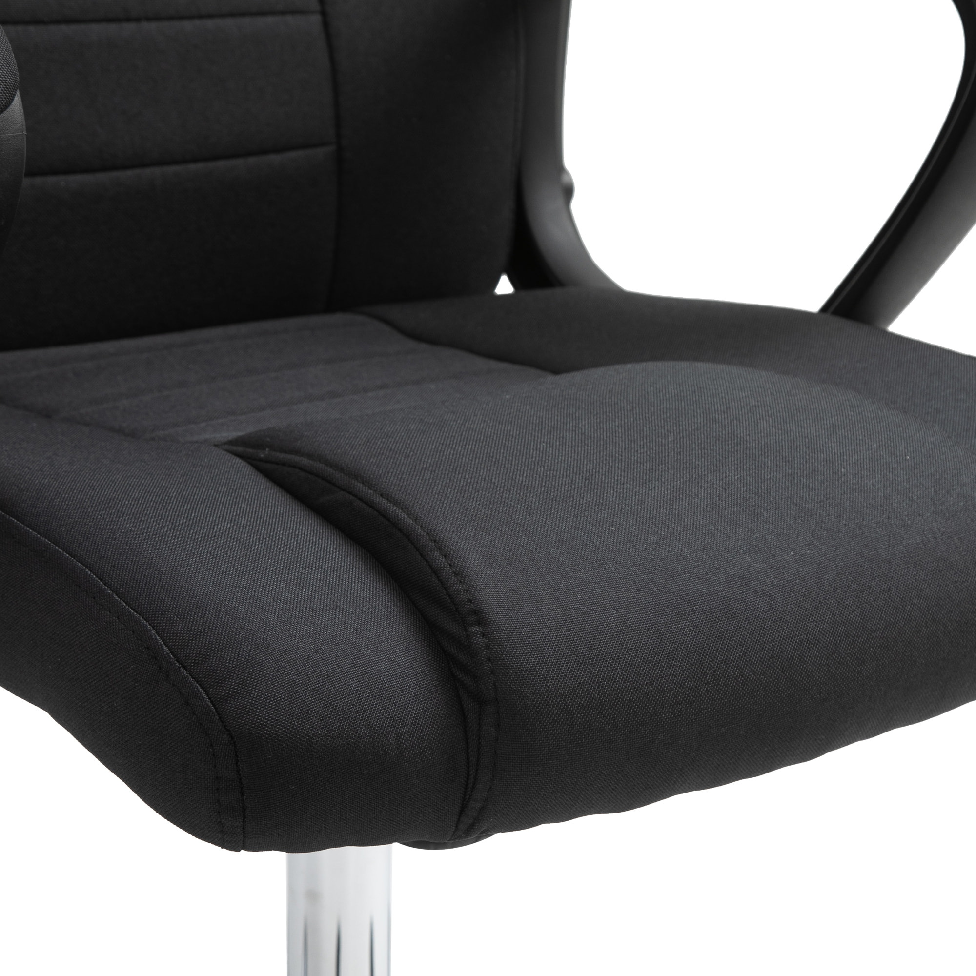 HOMCOM Fauteuil de bureau à roulettes chaise manager ergonomique pivotante hauteur réglable lin noir