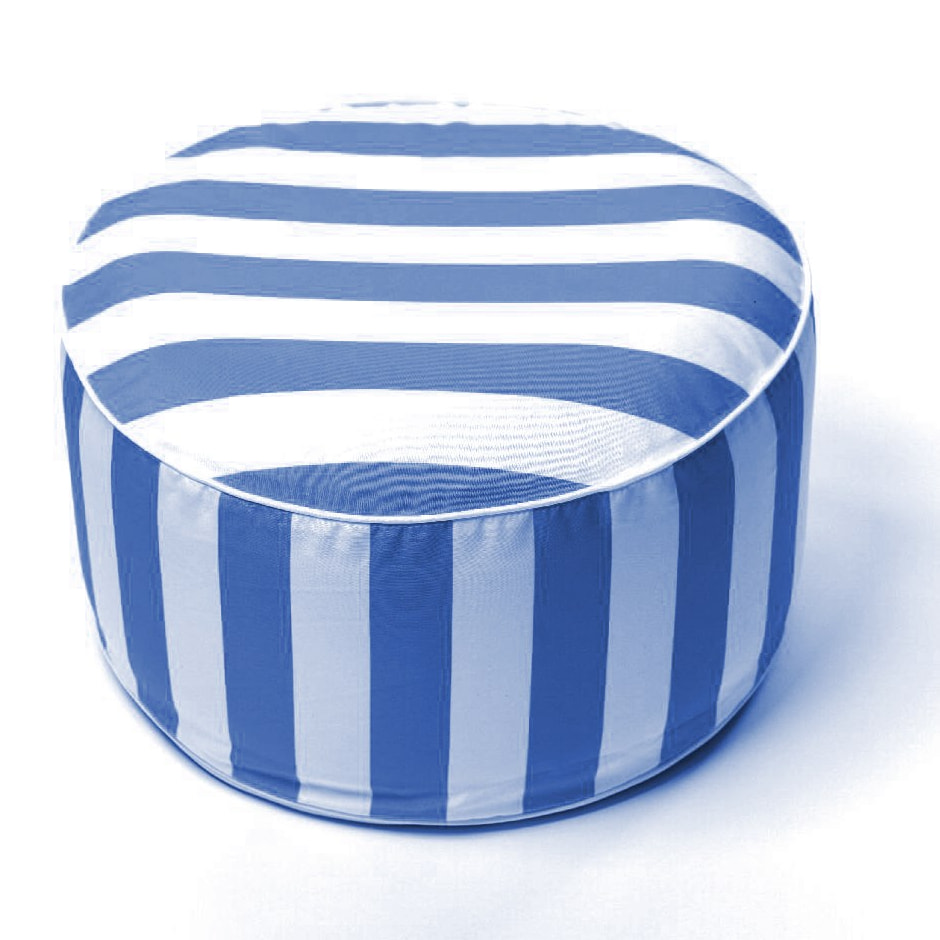 Pouf gonflable SUMMER STRIPES bleu