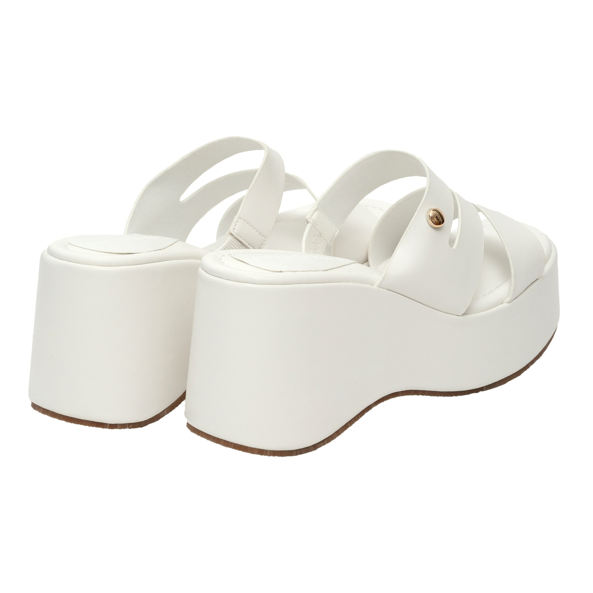 Ciabatta con zeppa - tacco 9,0 cm - plateaux 4,0 cm