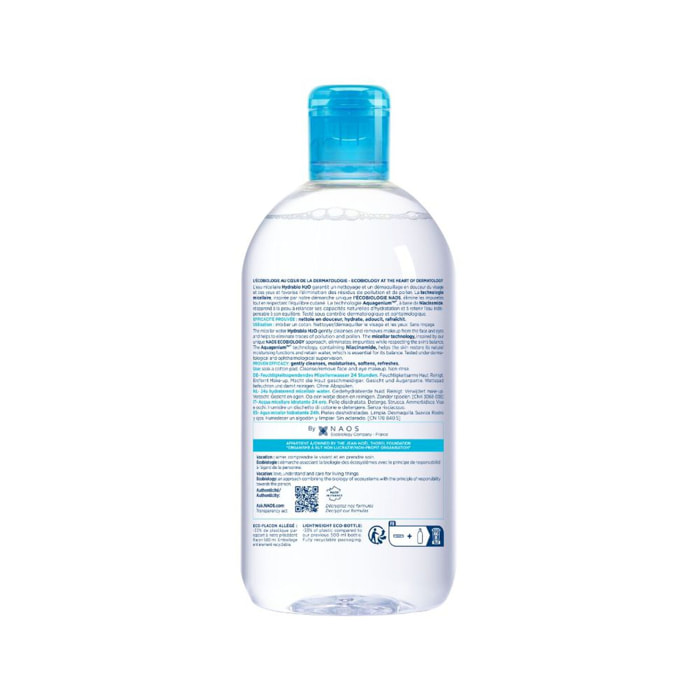 Hydrabio H2O - Eau Micellaire Démaquillante Hydratante - Peaux Sensibles Déshydratées